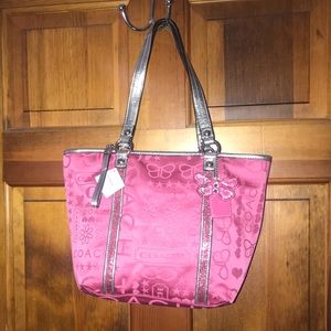 Coach Tote F15709 Bandana Glitter Graffiti